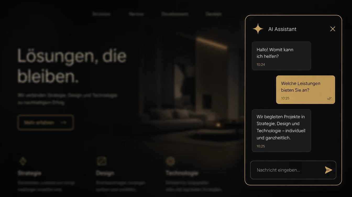 KI-Chatbot auf einer Webseite